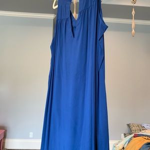 Blue sleeveless dress